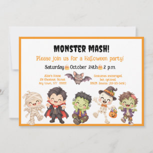 Monster Mash Halloween Party Invitation