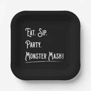 Monster Mash Halloween Party Paper Plate