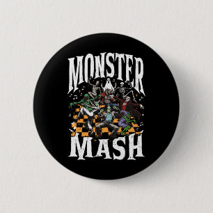 Monster Mash Retro Halloween Funny Monster Spooky 6 Cm Round Badge