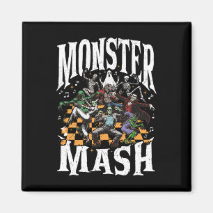 Monster Mash Retro Halloween Funny Monster Spooky Magnet