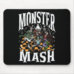 Monster Mash Retro Halloween Funny Monster Spooky Mouse Mat