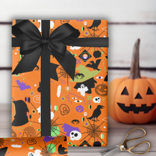 Monster Mash-Up Festive Halloween Wrapping Paper
