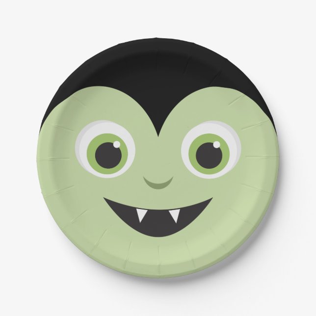 Monster Mash | Vampire Halloween Paper Plate (Front)