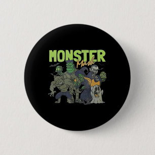 Monster Mash Vintage Ghost Halloween Funny  6 Cm Round Badge