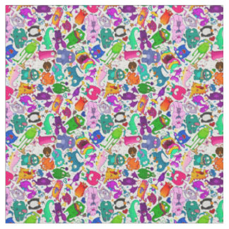 Monster Menagerie pattern Fabric