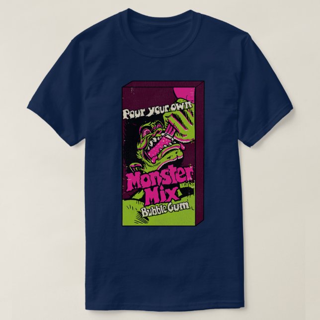 Monster Mix 70s Candy Bubble Gum T-Shirt (Design Front)