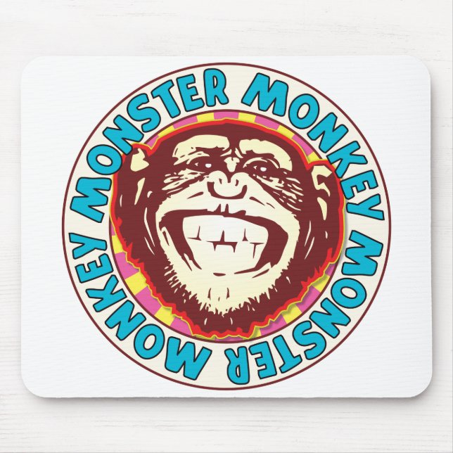 Monster Monkey Mouse Mat (Front)