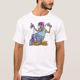 Monster Motorcycle Biker Cartoon T-Shirt