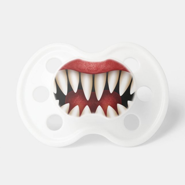 Monster Mouth - funny Halloween Baby Pacifier (Front)