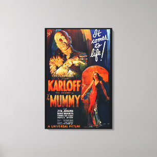 Monster Movie Poster The Mummy Canvas Print