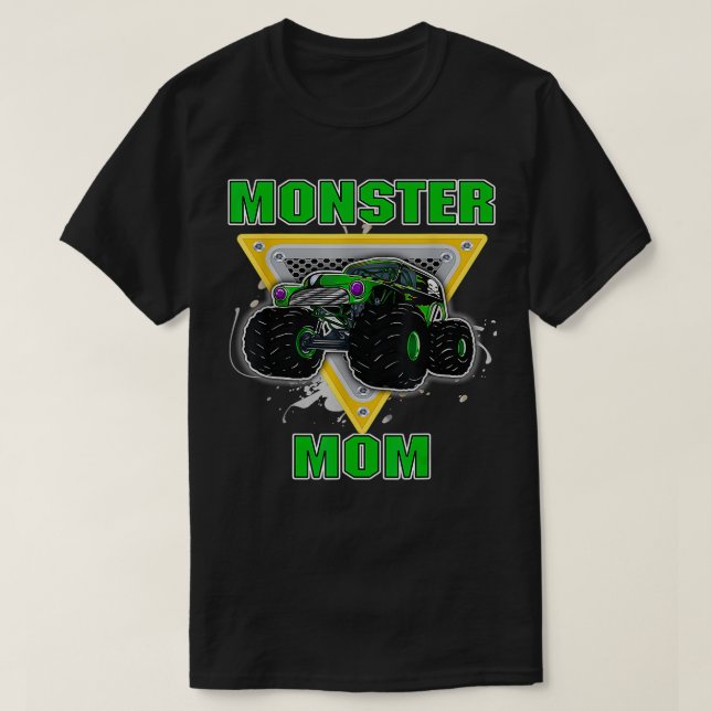 Monster Mum Monster Truck Are My Jam Truck Mum Lov T-Shirt (Design Front)