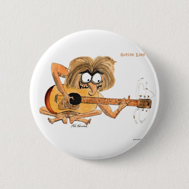 Monster musician 6 cm round badge (Front)