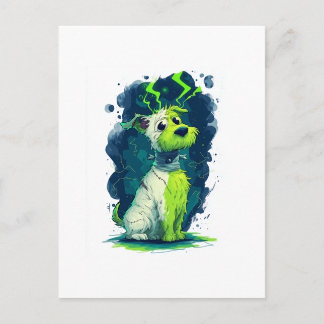 Monster Mutt � Cute Halloween Dog Postcard (Front)