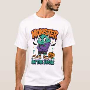 Monster On The Loose Halloween Street Monster T-Shirt
