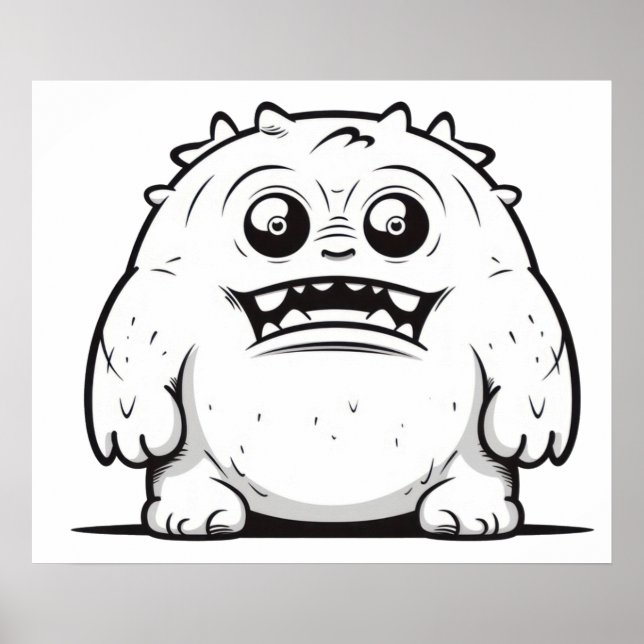 Monster outline sketch poster (Front)