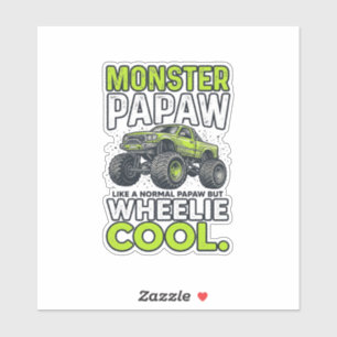 Monster Papaw Wheelie Cool Funny Monster Truck Des