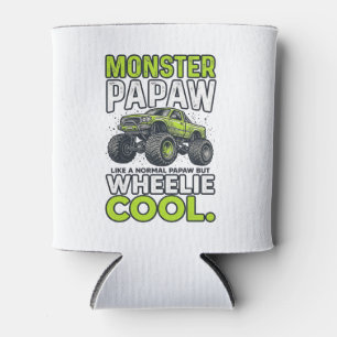 Monster Papaw Wheelie Cool Funny Monster Truck Des Can Cooler