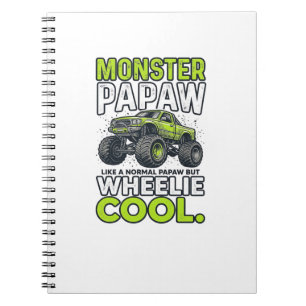Monster Papaw Wheelie Cool Funny Monster Truck Des Notebook