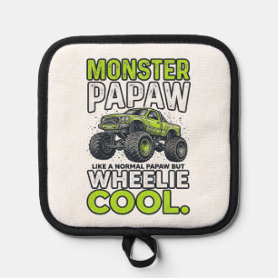 Monster Papaw Wheelie Cool Funny Monster Truck Des Pot Holder