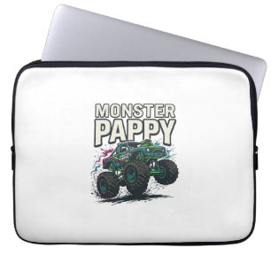 Monster Pappy Monster Truck Vintage Vector Design_ Laptop Sleeve