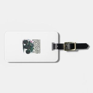 Monster Pappy Monster Truck Vintage Vector Design_ Luggage Tag