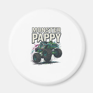 Monster Pappy Monster Truck Vintage Vector Design_ Magnet