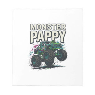 Monster Pappy Monster Truck Vintage Vector Design_ Notepad