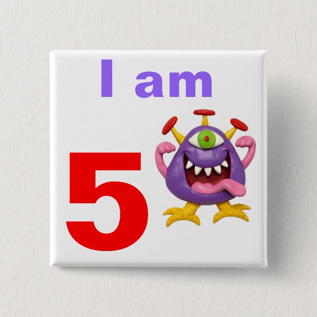 Monster Party 15 Cm Square Badge (Front)