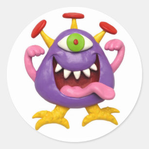 Monster Party Classic Round Sticker