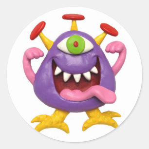 Monster Party Classic Round Sticker