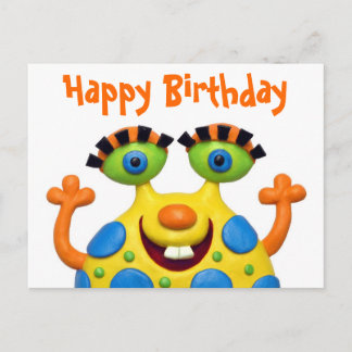 Monster Party Invitation Postcard