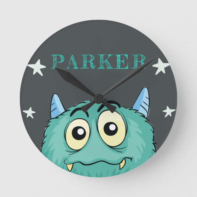 Monster Personalised Round Clock (Front)