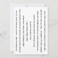 Monster Poker Halloween Casino Party Invite