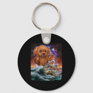 Monster Poodle Dog As Kraken Attack A War Ship At  Key Ring