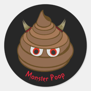 Monster Poop Emoji Sticker