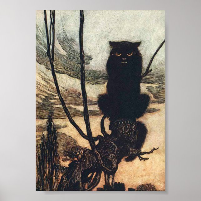 Monster print by Arthur Rackham (Front)