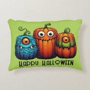 Monster Pumpkins Decorative Cushion