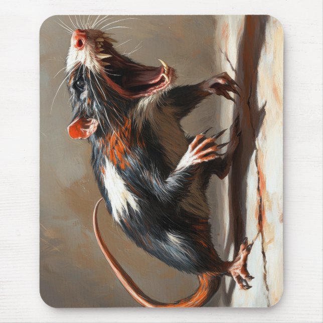 Monster rat creature mouse mat (Front)