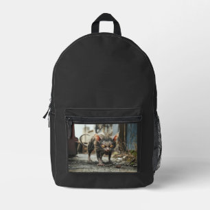 Monster rat printed backpack