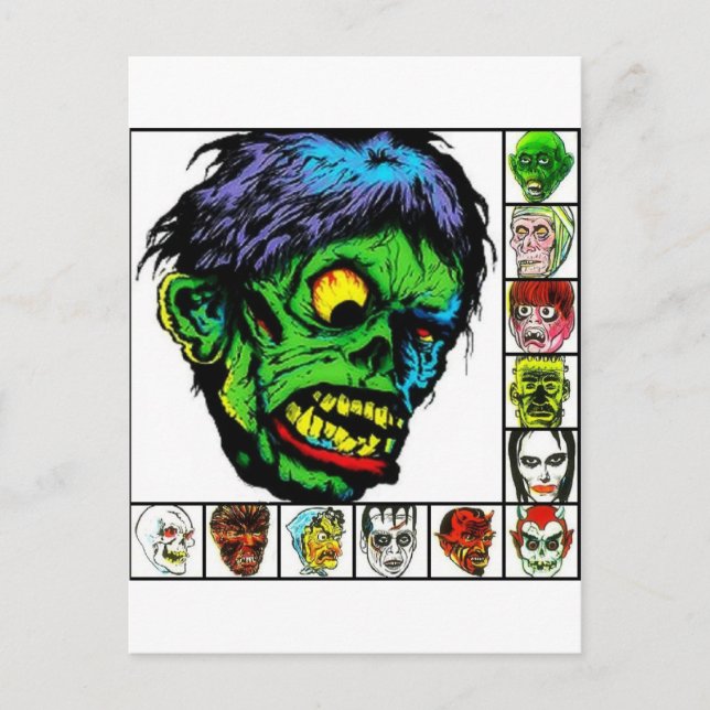 Monster Retro monsters Postcard (Front)