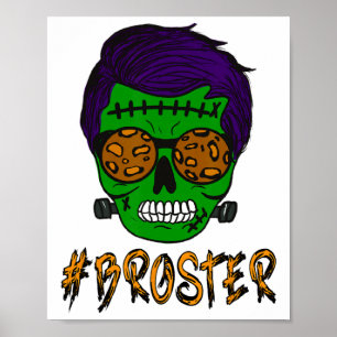Monster Skull Broster Brother Halloween Matching F Poster