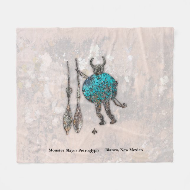 Monster Slayer Petroglyph Fleece Blanket (Front (Horizontal))