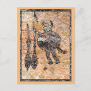 Monster Slayer Petroglyph - Galisteo, New Mexico Postcard