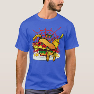 Monster Spider Cheese Burger Food Cheese Burger  T-Shirt