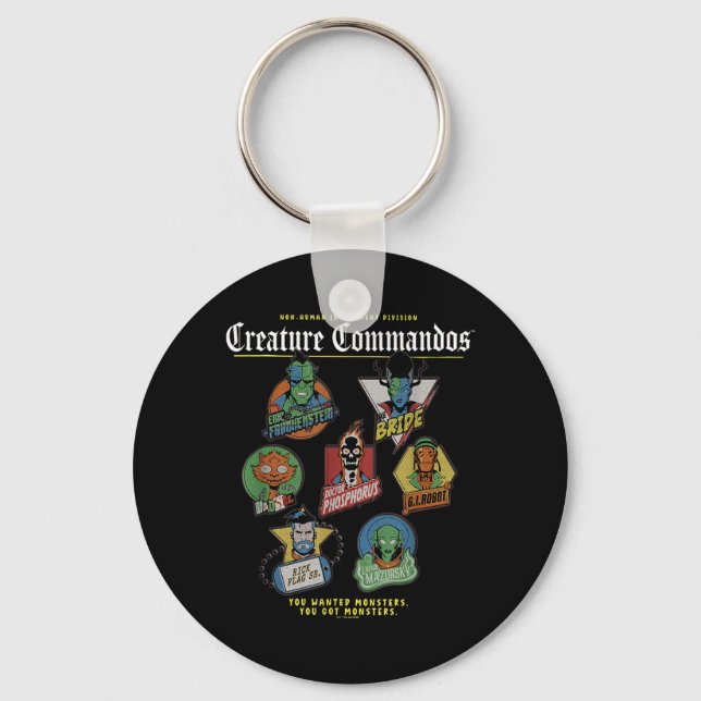 Monster Squad Badges Design Key Ring (Front)