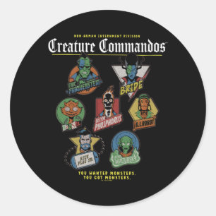 Monster Squad Badges Performance Classic Round Sticker