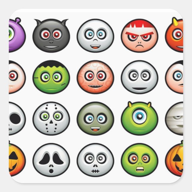 Monster Square Sticker (Front)