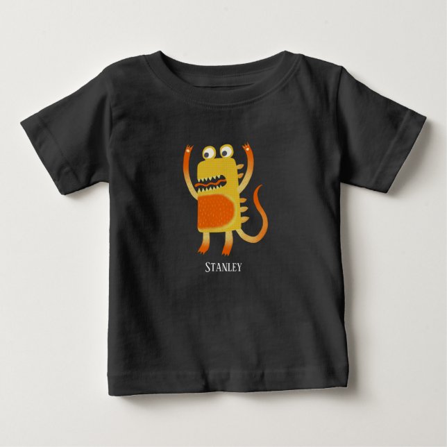 Monster Stanley Custom Name Baby T-Shirt (Front)