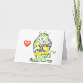 Monster Thank You Card