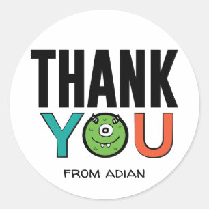Monster Thank You Sticker